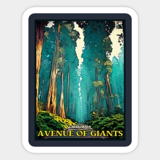 Avenue of Giants, California Sticker